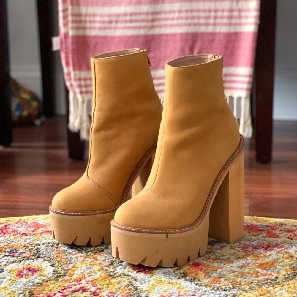 RELISTED Jeffrey Campbell Suede 2in Platform Boots